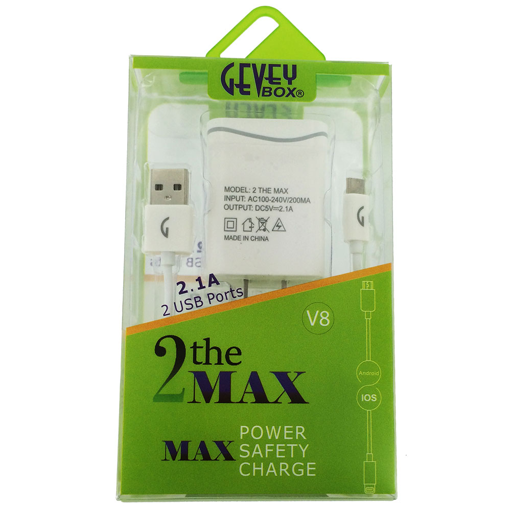 2 The Max Micro 2.1A 5Ft Cable Home Changer