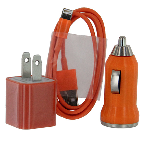 Car & Home Cable Adapter iP6 (3-in-1)  Orange
