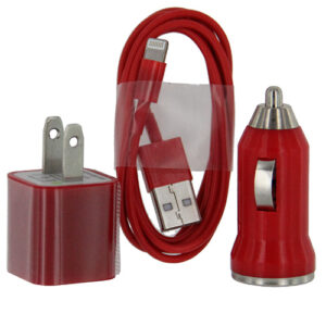Car & Home Cable Adapter iP6 (3-in-1)  Red