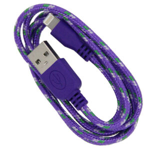 Braided 3' Cable- 8 pin PURPLE