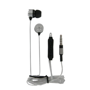 HiFi Stereo Metallic Earbuds with Remote & Mic- SILVER