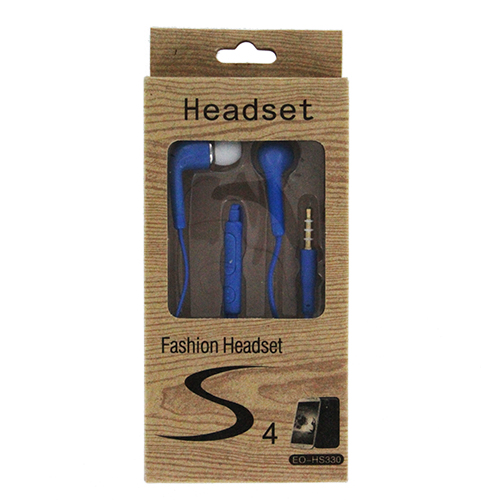Fashion S4 Earbuds with Remote & Mic- BLUE [EO-HS330]