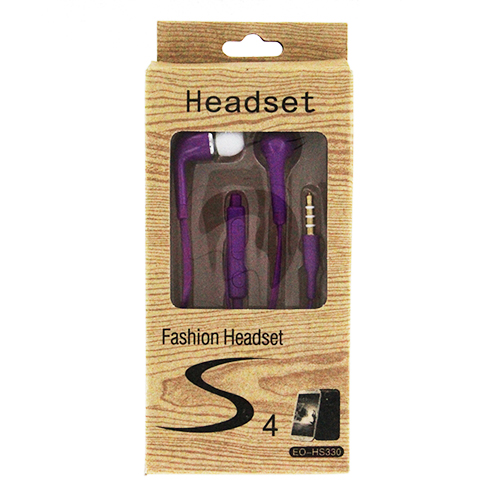 Fashion S4 Earbuds with Remote & Mic- PURPLE [EO-HS330]