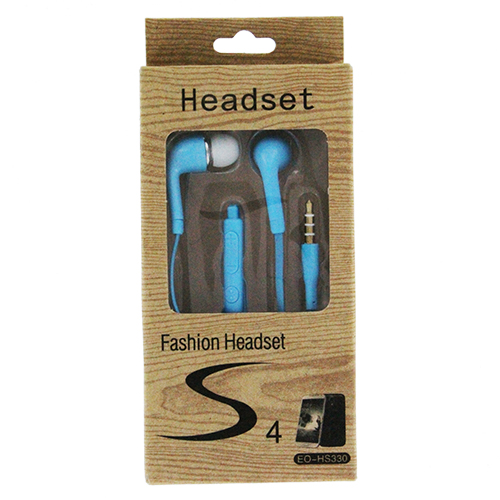 Fashion S4 Earbuds with Remote & Mic- SKY BLUE [EO-HS330]