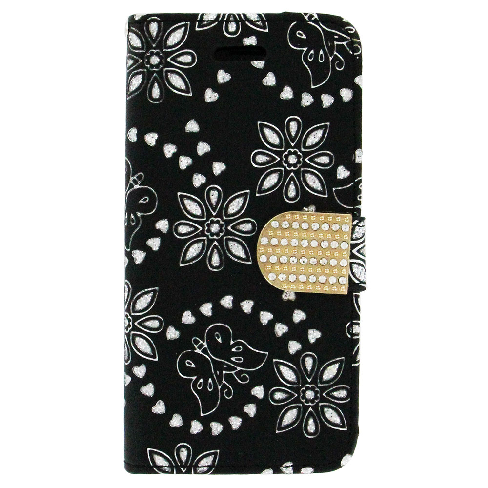 Flip snap Wallet case for iPhone 6 Plus Black