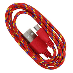 Braided 3' Cable- Micro RED