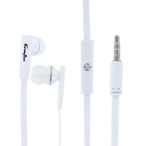 GeveyBox Stereo Earbud with Remote & Mic #H01 WHITE