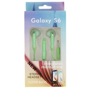 Stereo S6 Earbud with mic- Green