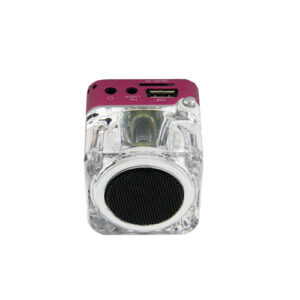 SPECIAL BUY! Multimedia Cube Speaker with FM Radio- PINK