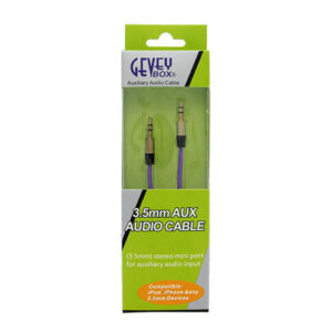 GeveyBox Auxiliary 3.5mm Audio Cable- PURPLE