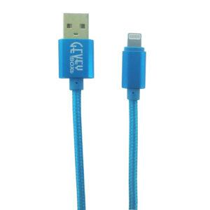 Braided Metal 5Ft Cable- 8 pin BLUE
