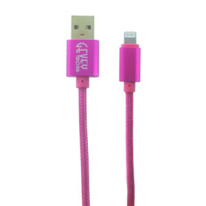 Braided Metal 5Ft Cable- 8 pin PINK