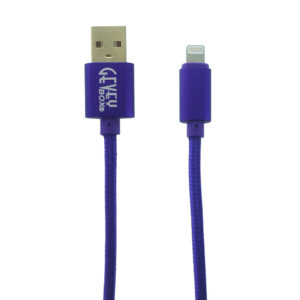 Braided Metal 5Ft Cable- 8 pin PURPLE